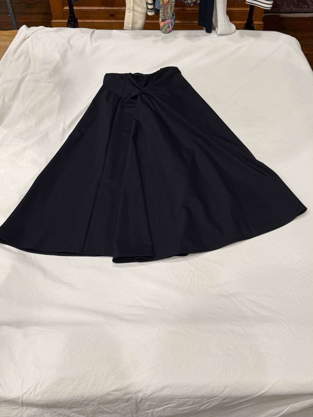 COS Black A-Line Skirt with Twist Front Detail